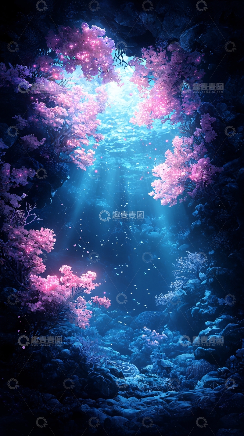 高清大图下载【趣麦麦图】梦幻海底珊瑚礁