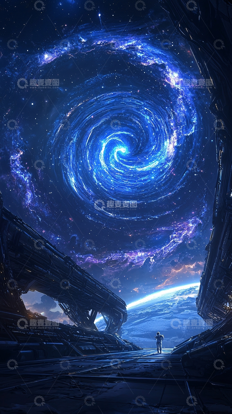 高清大图下载【趣麦麦图】星际走廊与星系漩涡