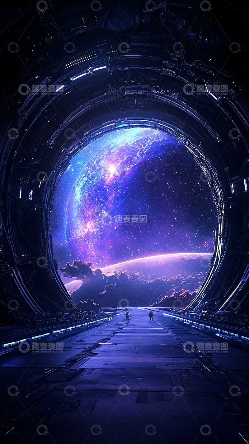 高清大图下载【趣麦麦图】星际走廊与外星景观