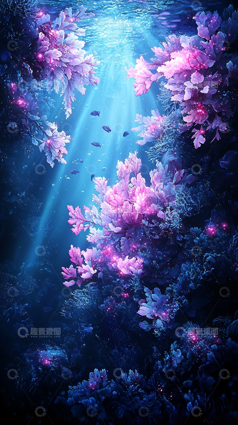 高清大图下载【趣麦麦图】梦幻海底珊瑚礁
