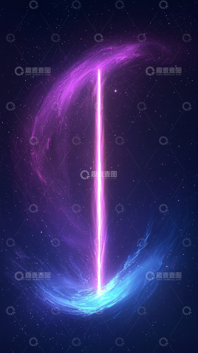 高清大图下载【趣麦麦图】紫色光束与蓝色漩涡