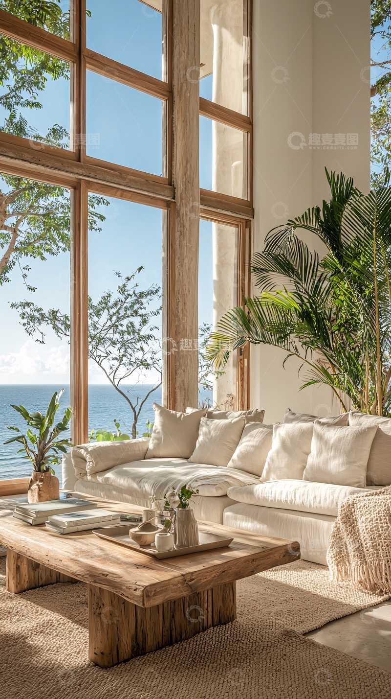 高清大图下载【趣麦麦图】海边度假风格客厅设计