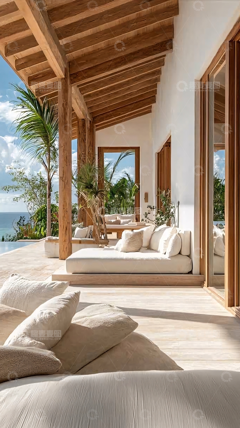 高清大图下载【趣麦麦图】热带度假别墅露台设计
