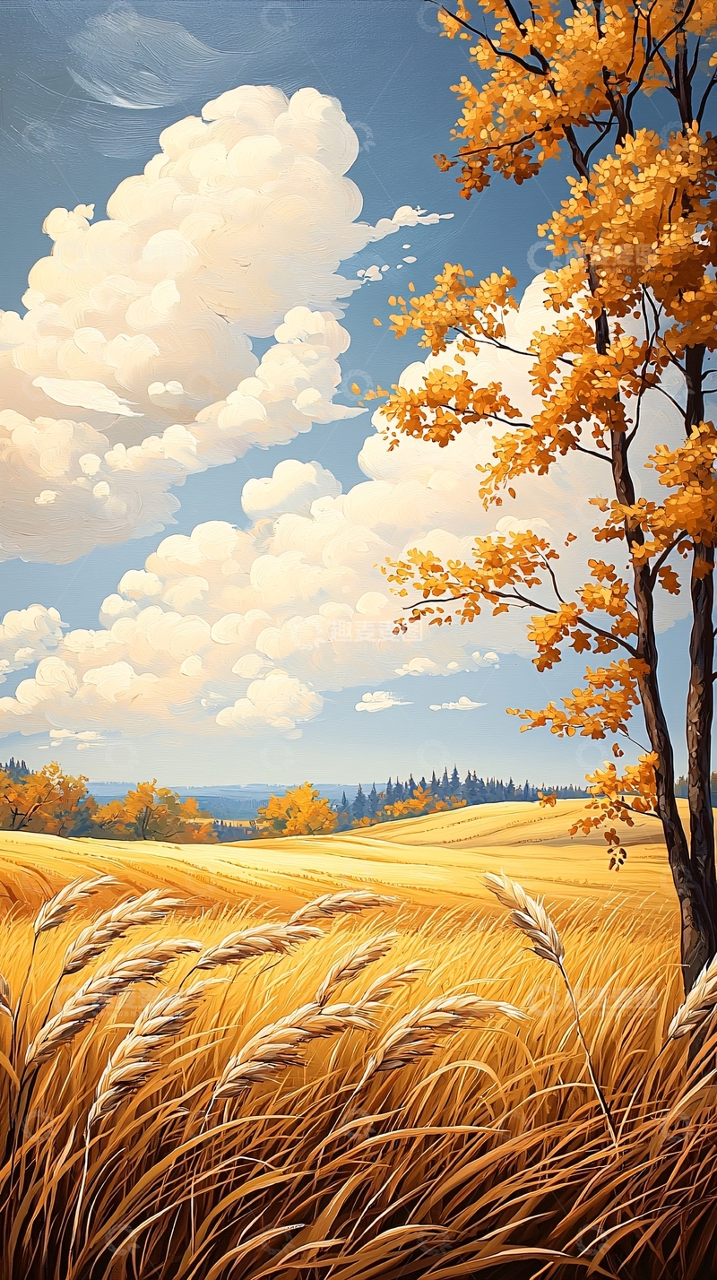 高清大图下载【趣麦麦图】秋日田野风景6