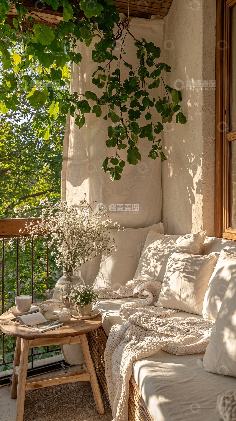 高清大图下载【趣麦麦图】温馨阳台布置创意设计