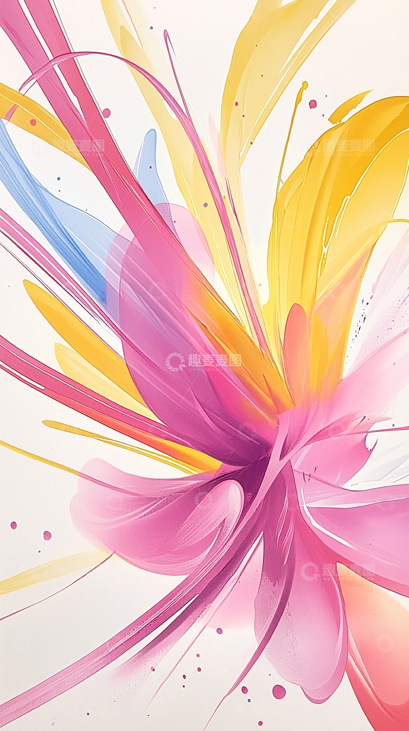 高清大图下载【趣麦麦图】抽象色彩飞溅艺术背景