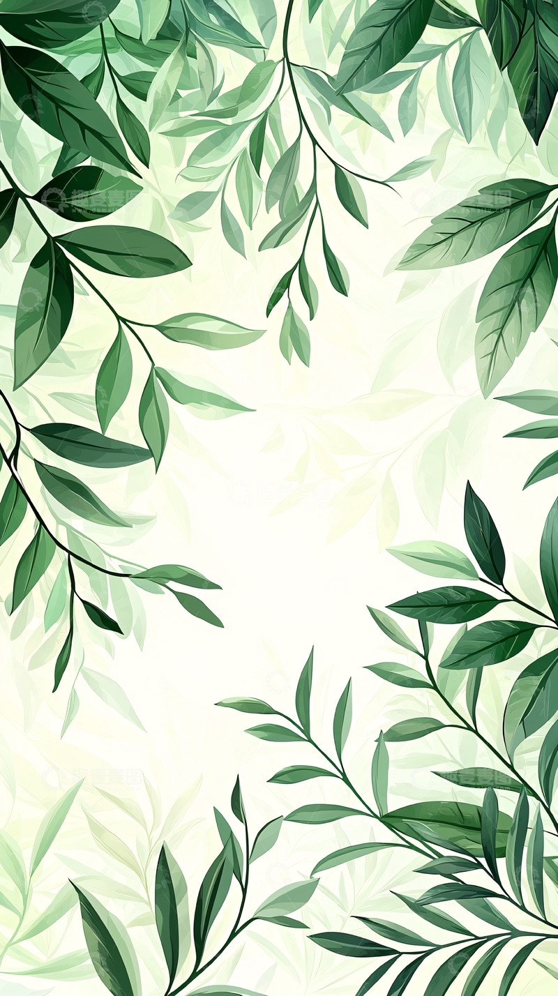 高清大图下载【趣麦麦图】清新自然绿色植物背景图