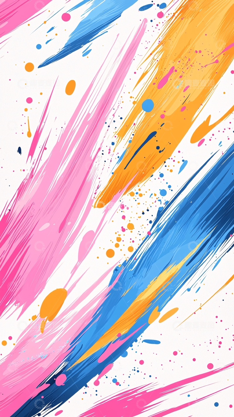 高清大图下载【趣麦麦图】抽象色彩泼墨艺术背景图