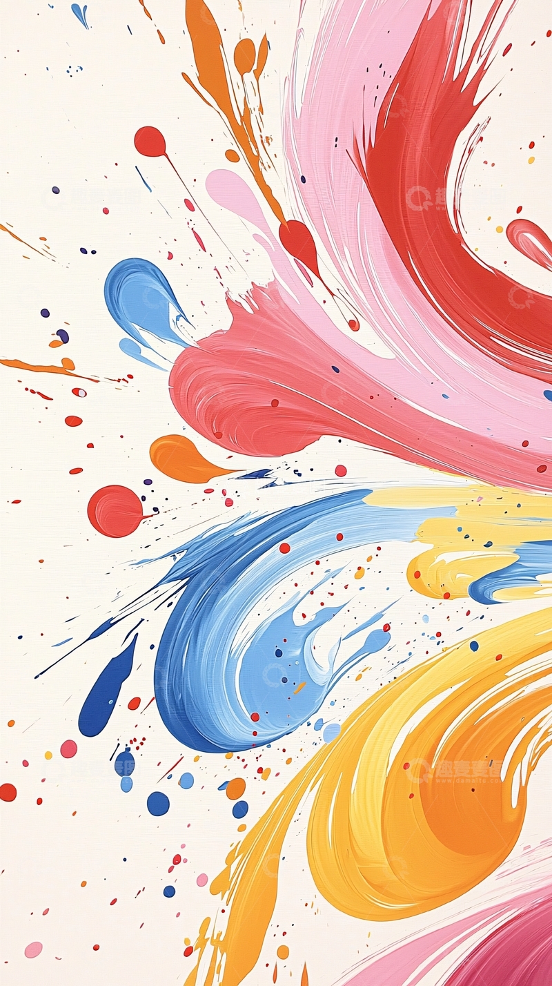 高清大图下载【趣麦麦图】抽象色彩流动艺术背景