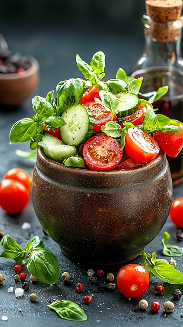 新鲜蔬菜沙拉碗