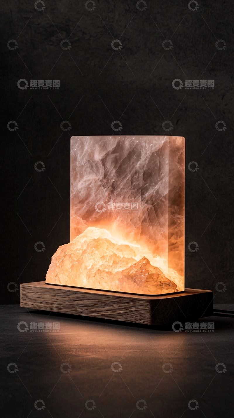 高清大图下载【趣麦麦图】水晶山峰台灯