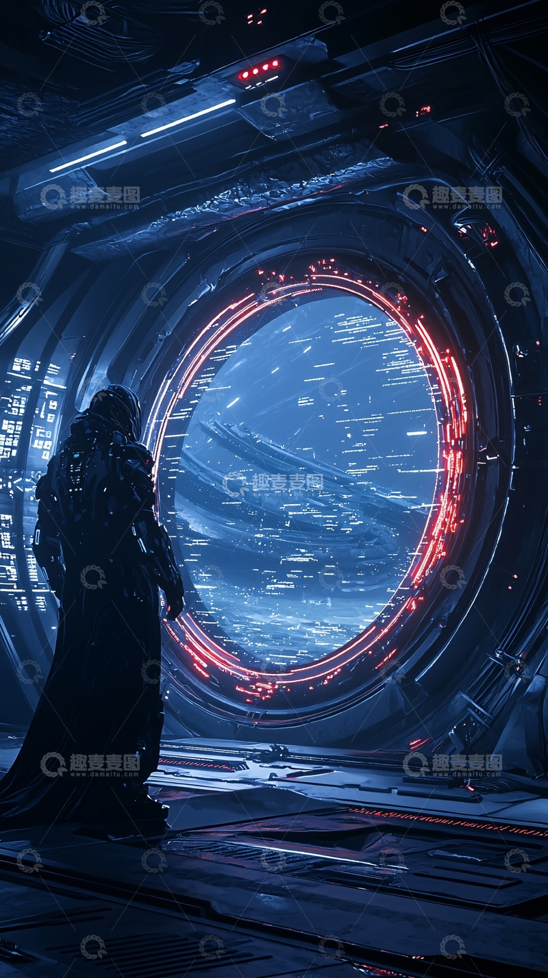 高清大图下载【趣麦麦图】科幻飞船内部视角