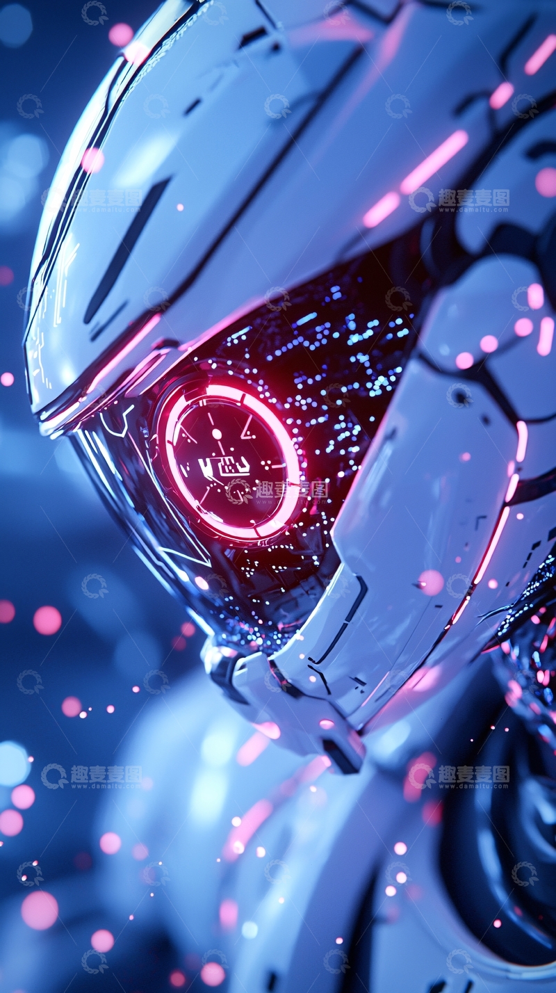 高清大图下载【趣麦麦图】未来科技机器人头盔