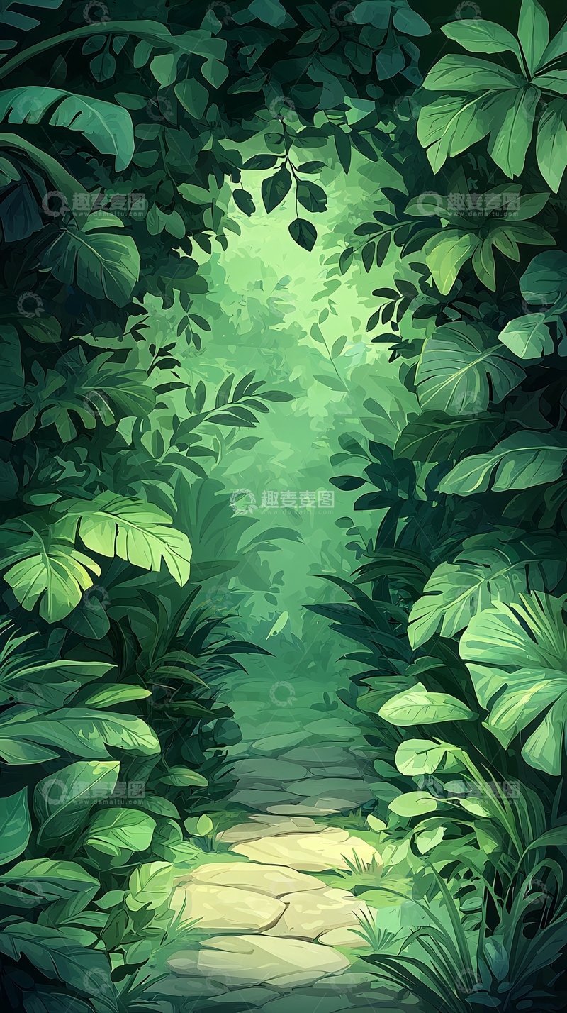 高清大图下载【趣麦麦图】热带雨林小径