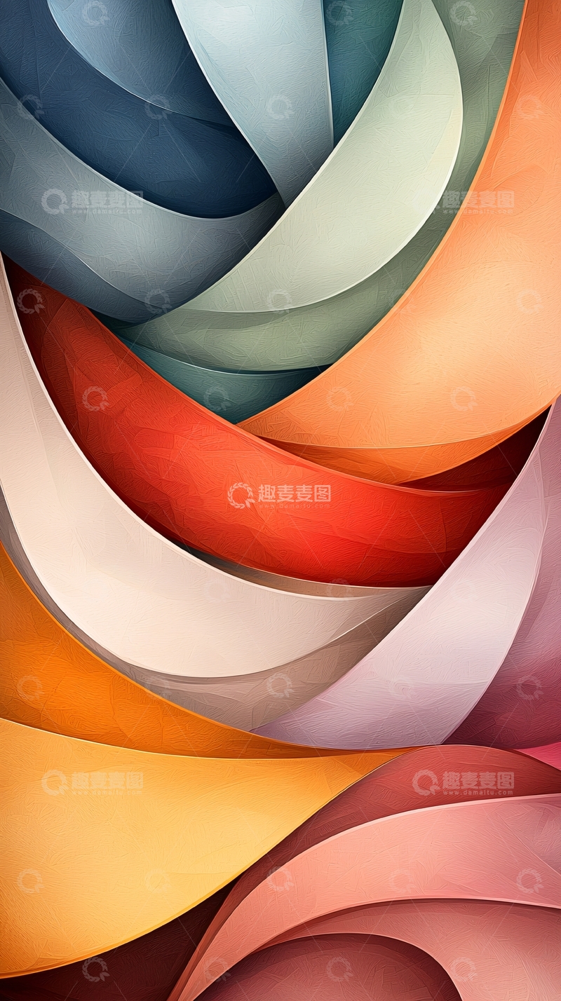 高清大图下载【趣麦麦图】抽象色彩波浪纹理背景