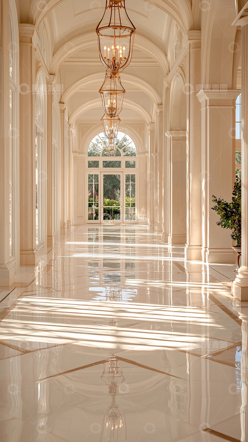 高清大图下载【趣麦麦图】豪华宫殿内部走廊