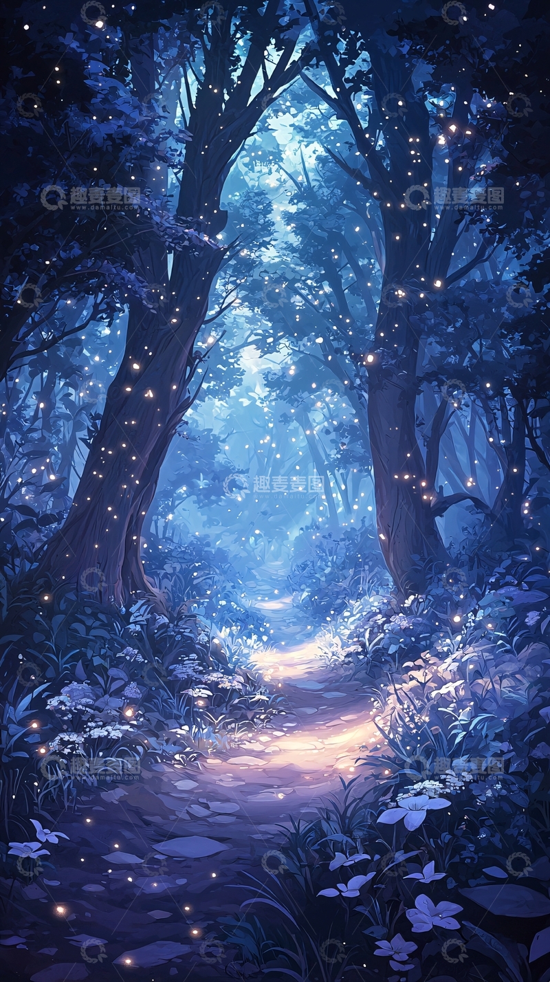 高清大图下载【趣麦麦图】梦幻森林小径
