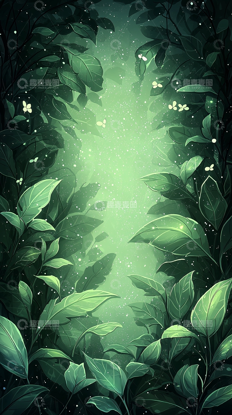 高清大图下载【趣麦麦图】神秘森林中的光束