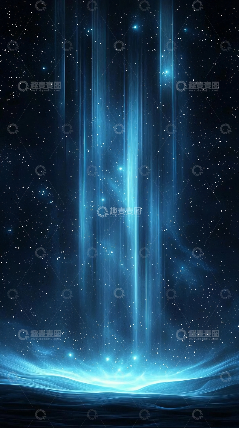 高清大图下载【趣麦麦图】星空中的光束与星河