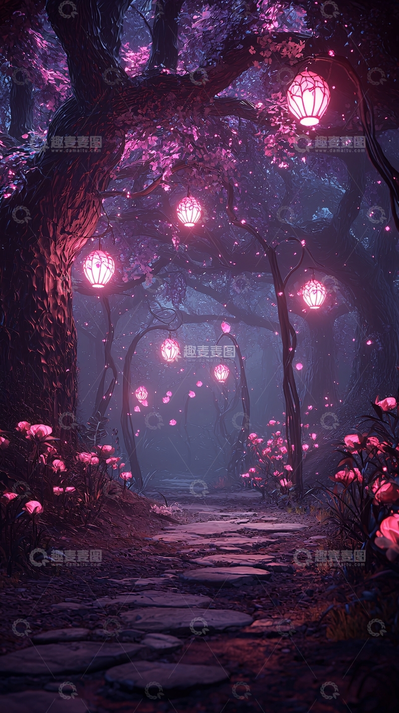 高清大图下载【趣麦麦图】梦幻森林小径