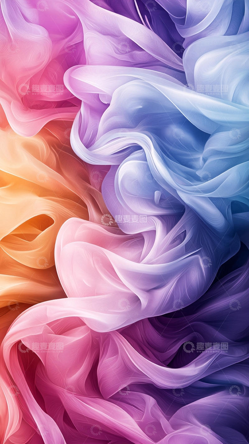 高清大图下载【趣麦麦图】抽象色彩流动背景图