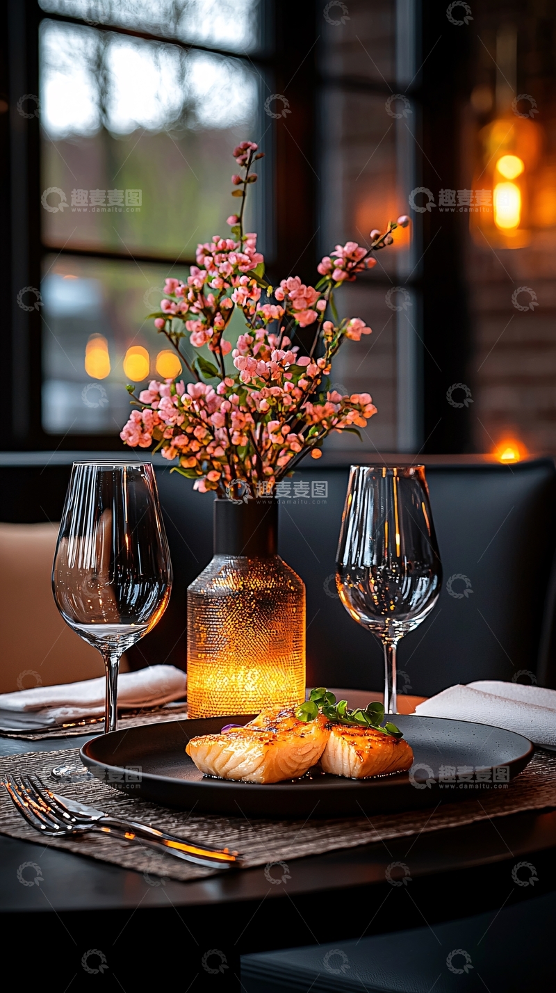 高清大图下载【趣麦麦图】浪漫晚餐餐桌布置