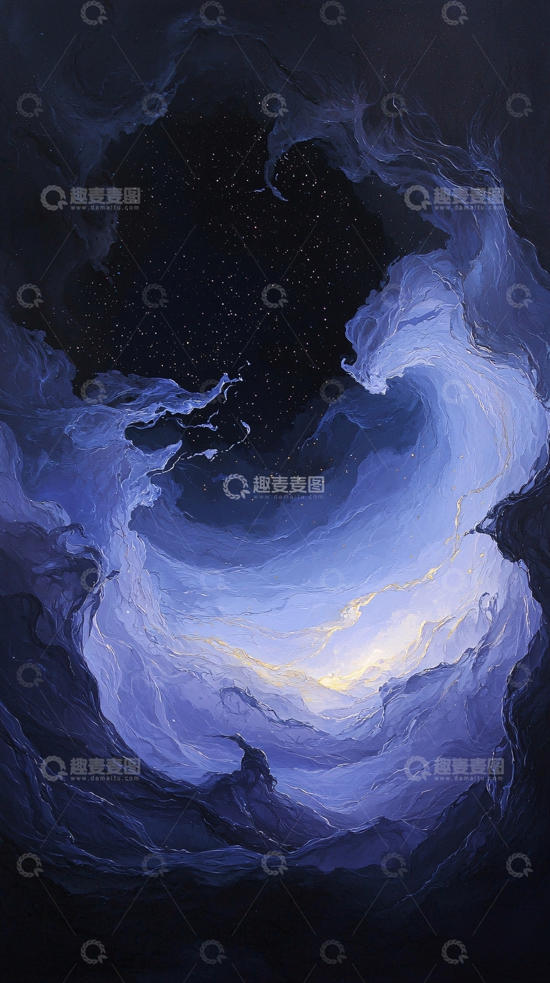 高清大图下载【趣麦麦图】夜空下的神秘漩涡