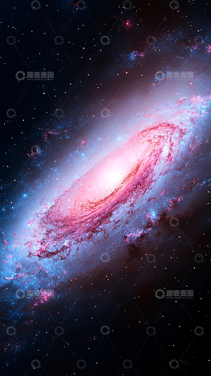 高清大图下载【趣麦麦图】星系螺旋星云夜空