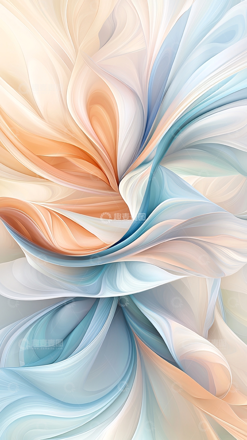 高清大图下载【趣麦麦图】抽象流动色彩艺术背景