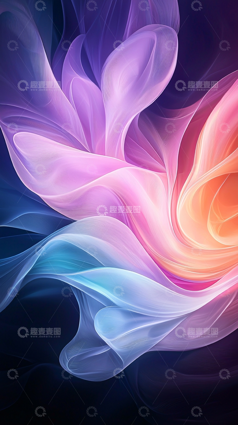 高清大图下载【趣麦麦图】抽象色彩流动艺术背景
