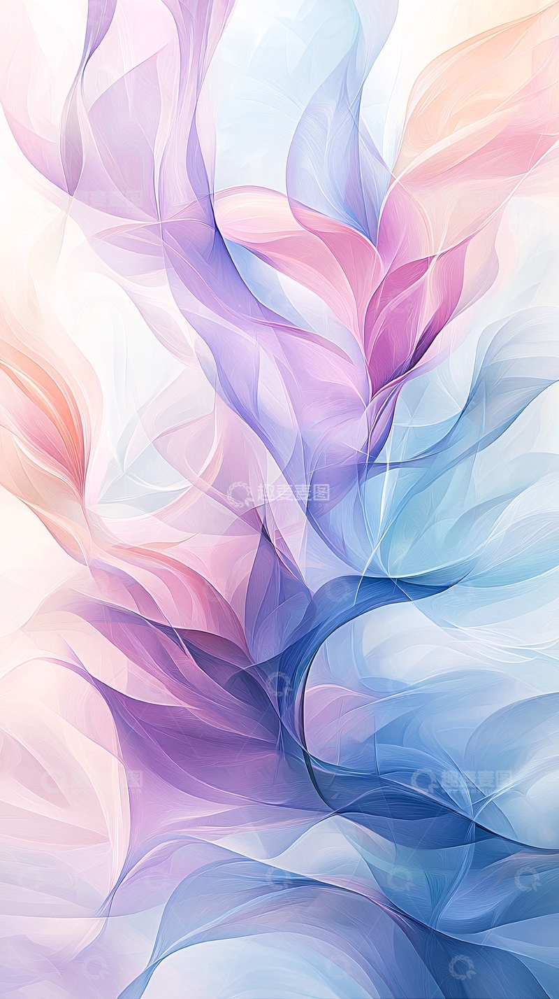 高清大图下载【趣麦麦图】抽象渐变色流动线条背景