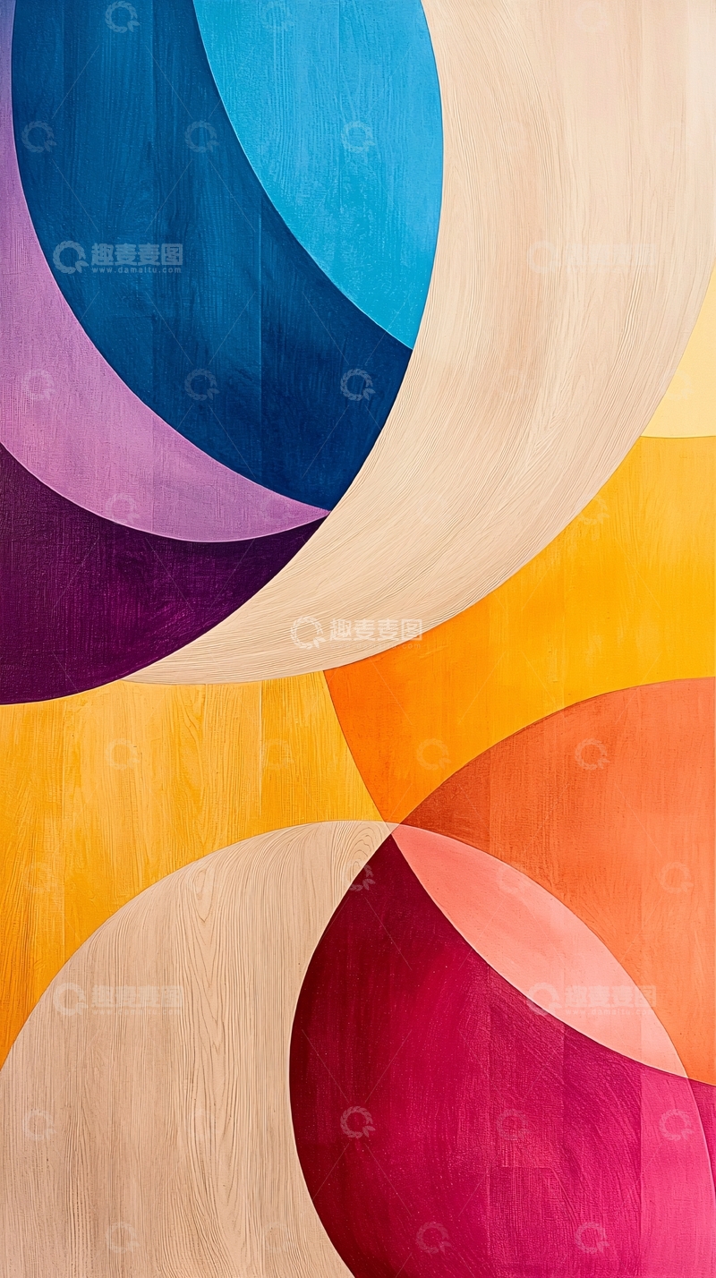 高清大图下载【趣麦麦图】抽象几何色彩背景图
