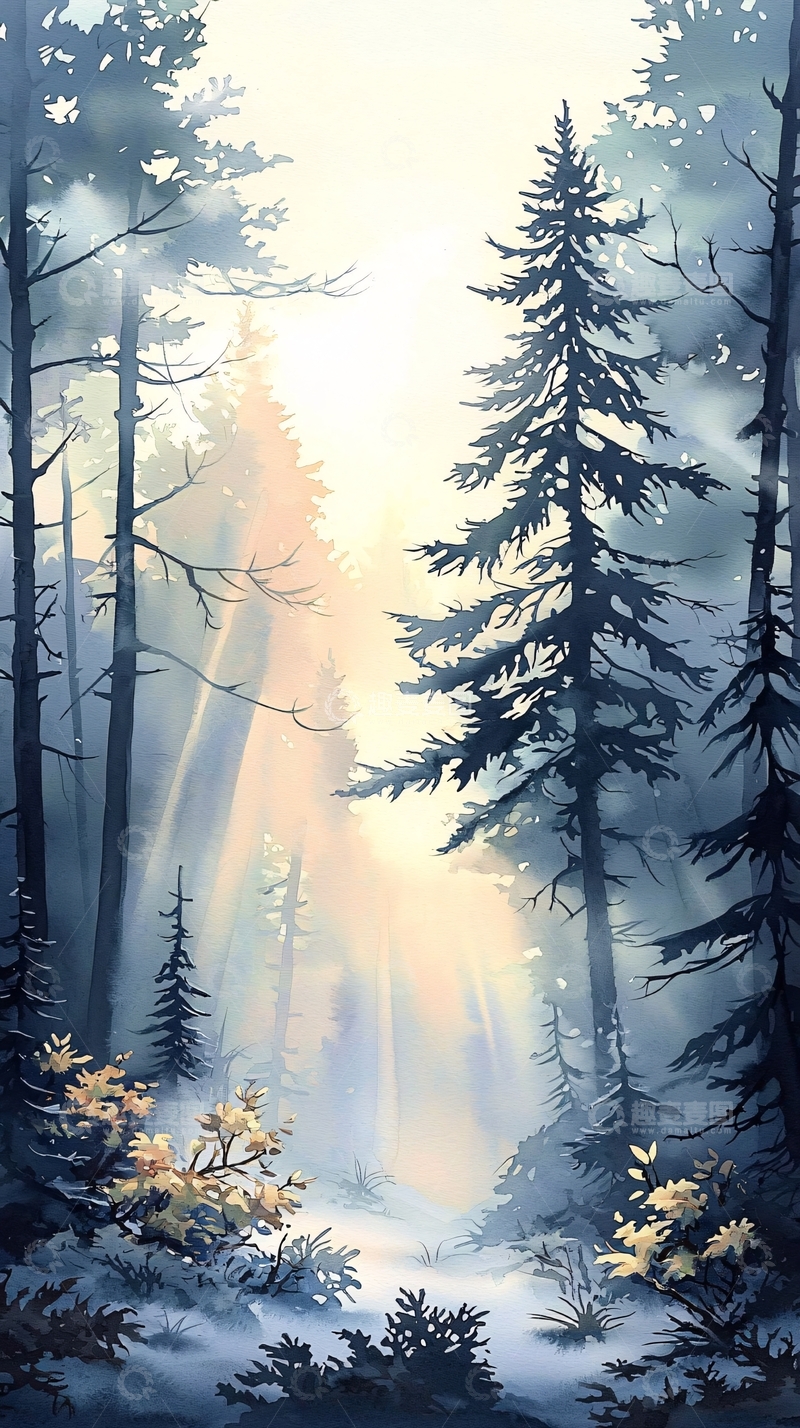 高清大图下载【趣麦麦图】晨光森林高清图片