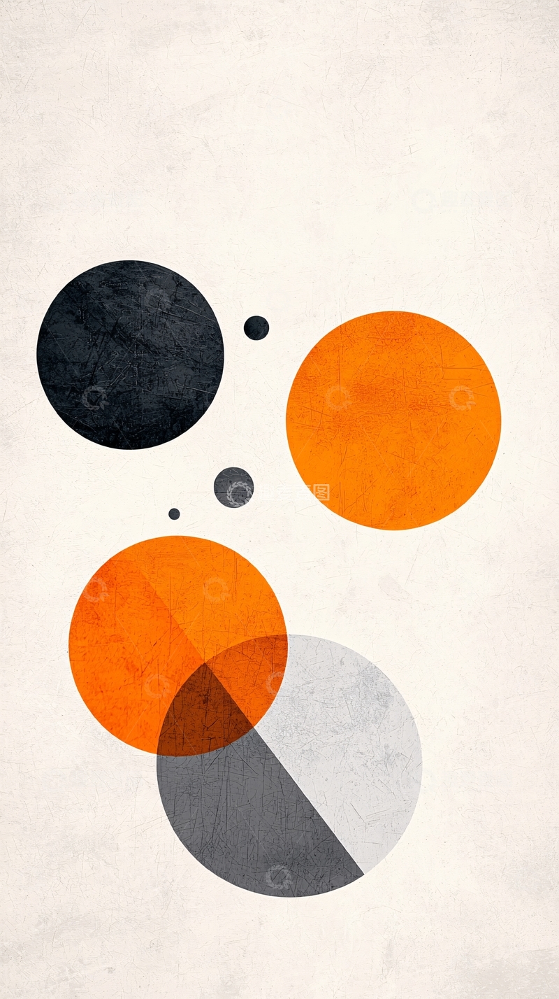 高清大图下载【趣麦麦图】抽象几何圆形艺术设计背景