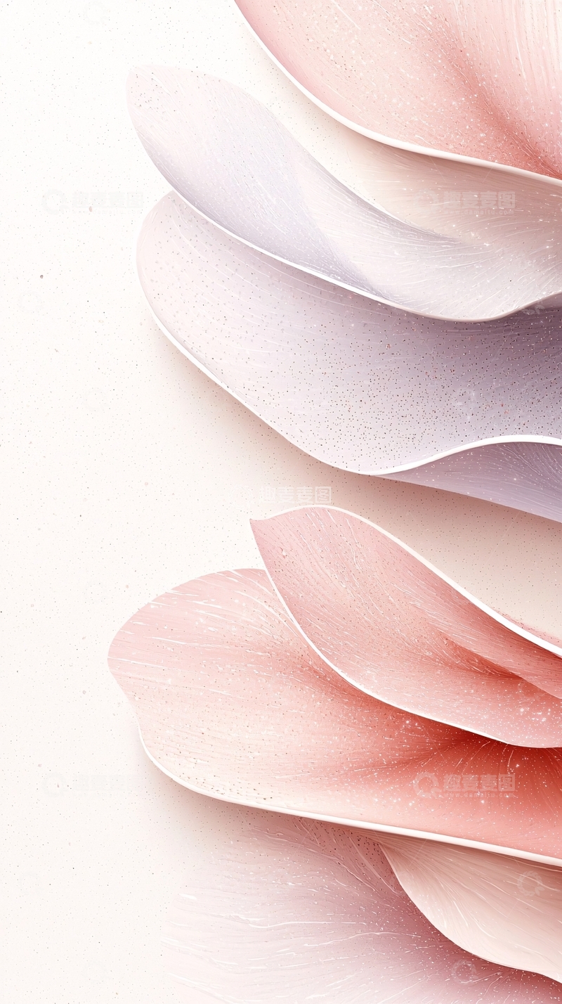 高清大图下载【趣麦麦图】粉色花瓣抽象艺术背景