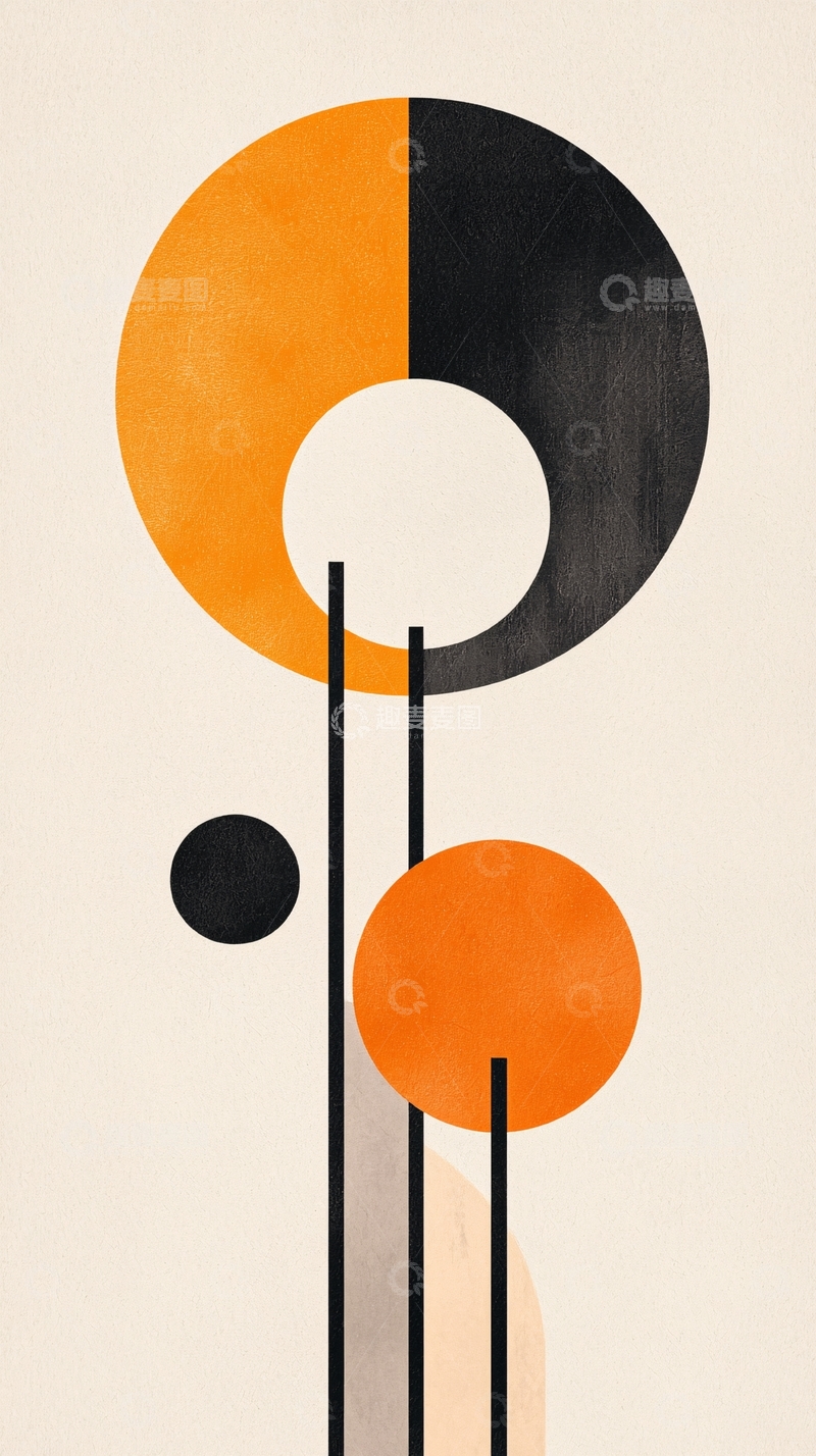 高清大图下载【趣麦麦图】抽象几何圆形艺术设计