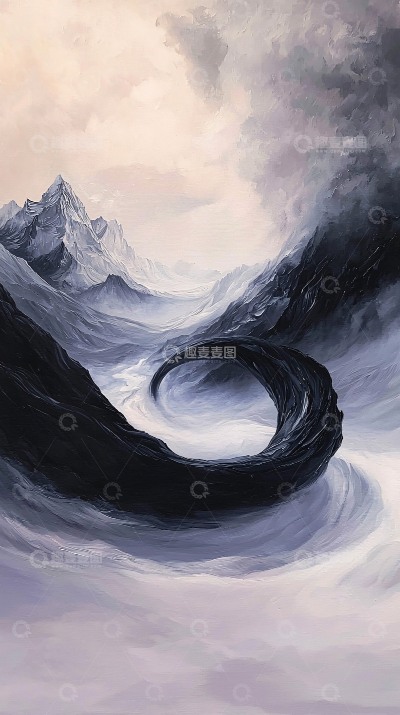 高清大图下载【趣麦麦图】山间漩涡神秘风景