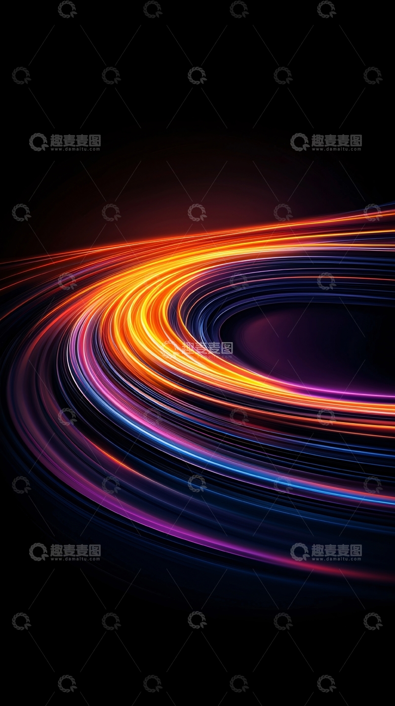 高清大图下载【趣麦麦图】动感光速曲线背景图