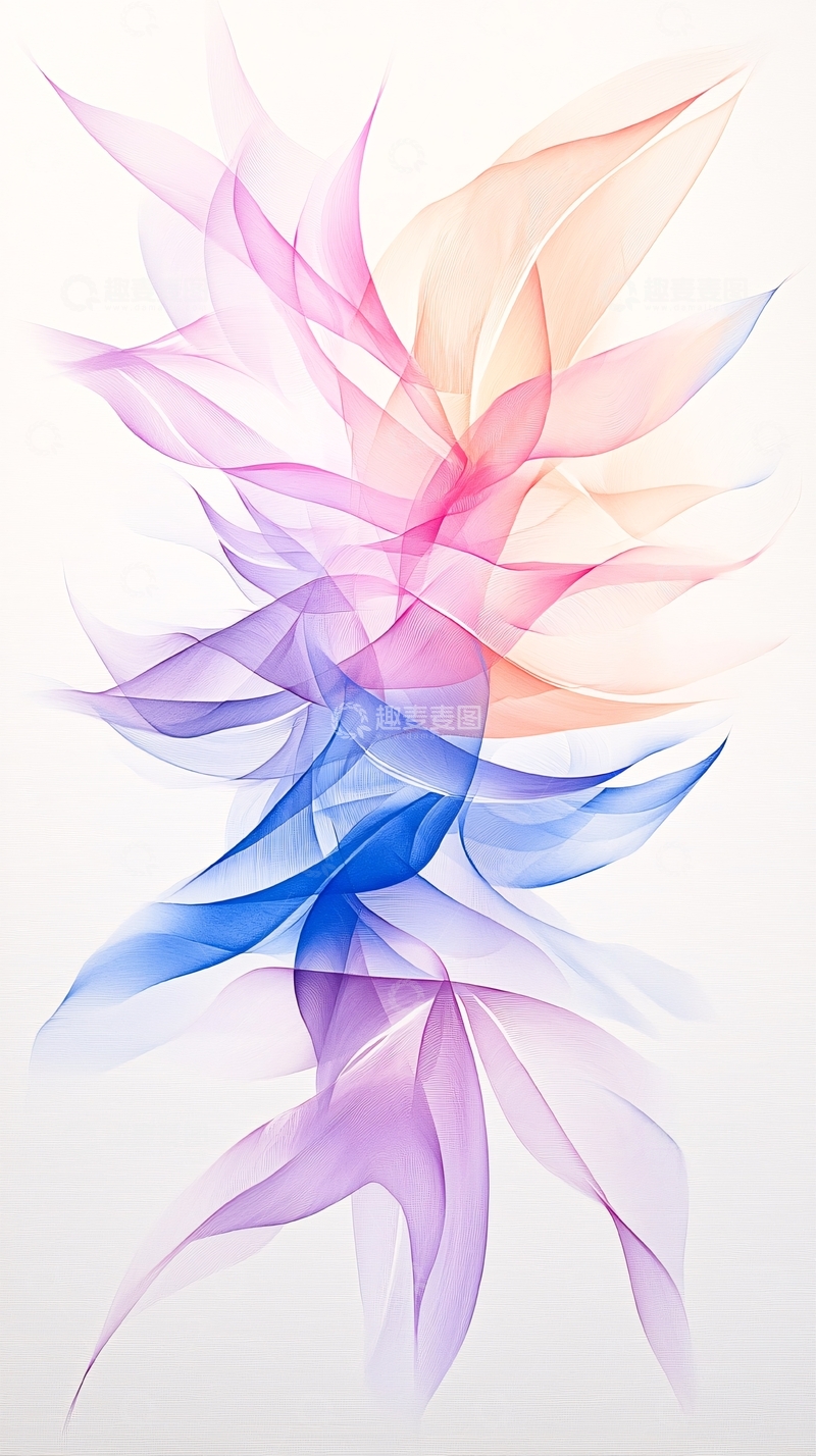 高清大图下载【趣麦麦图】抽象线条艺术背景图