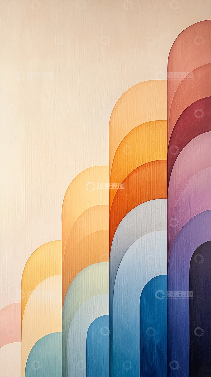 高清大图下载【趣麦麦图】彩虹渐变抽象艺术背景