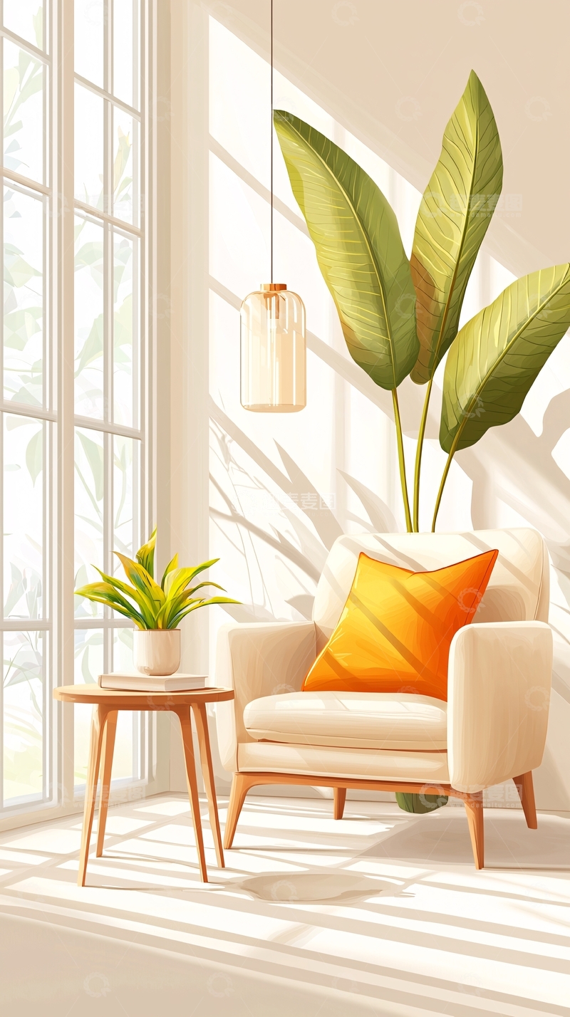高清大图下载【趣麦麦图】阳光明媚的客厅室内设计