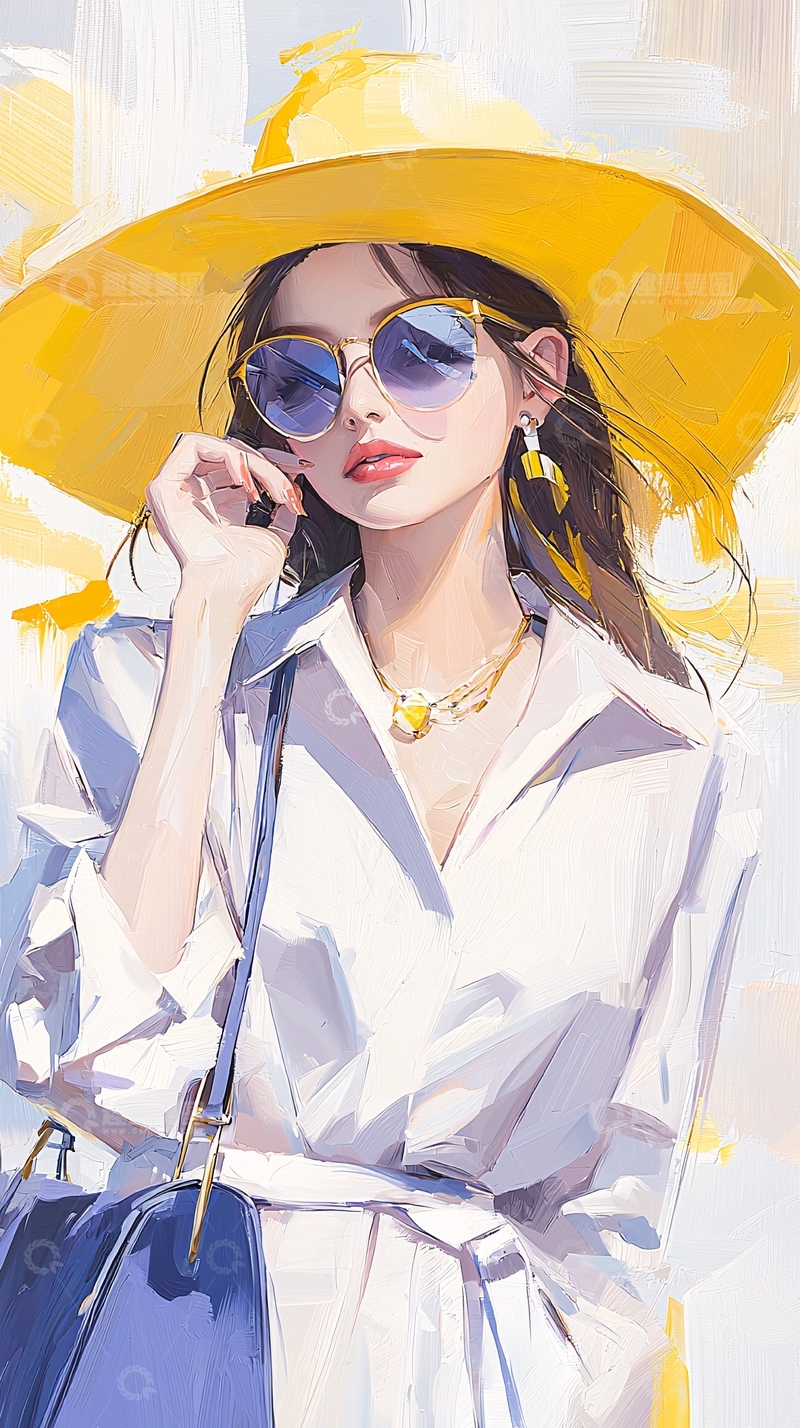 高清大图下载【趣麦麦图】夏日时尚穿搭插画素材