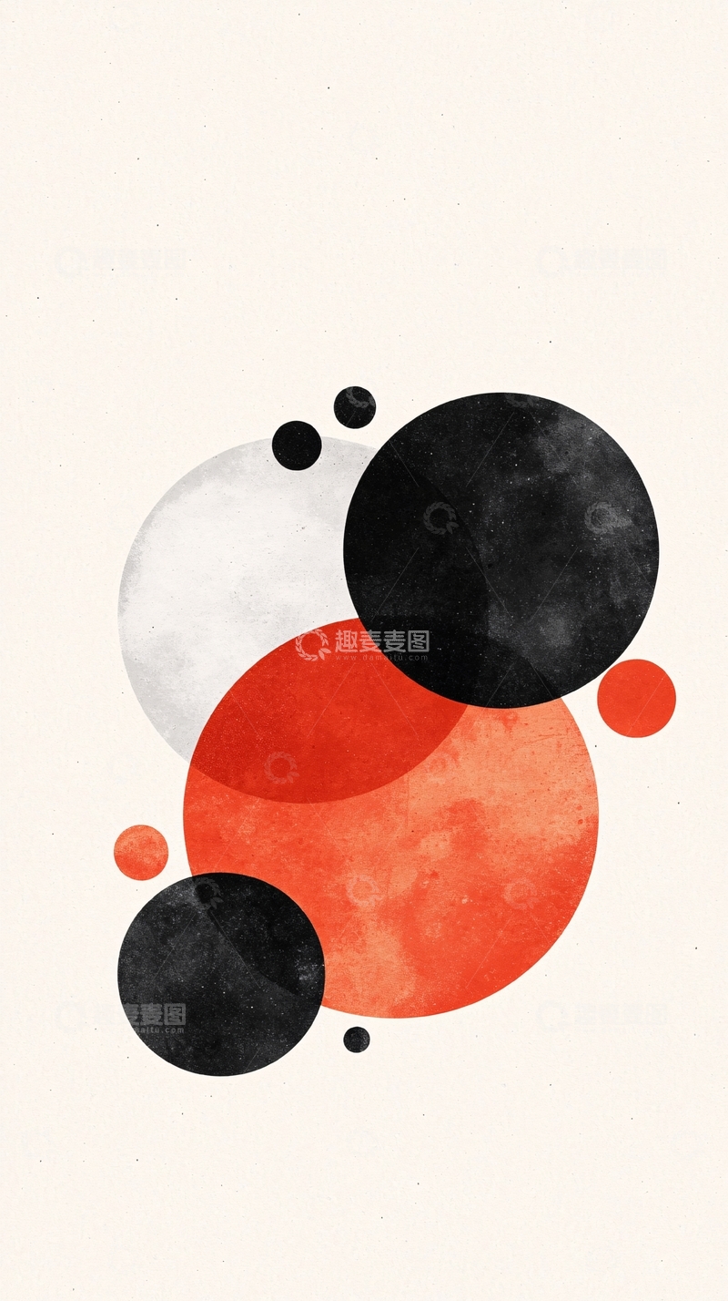 高清大图下载【趣麦麦图】抽象几何圆形艺术设计背景