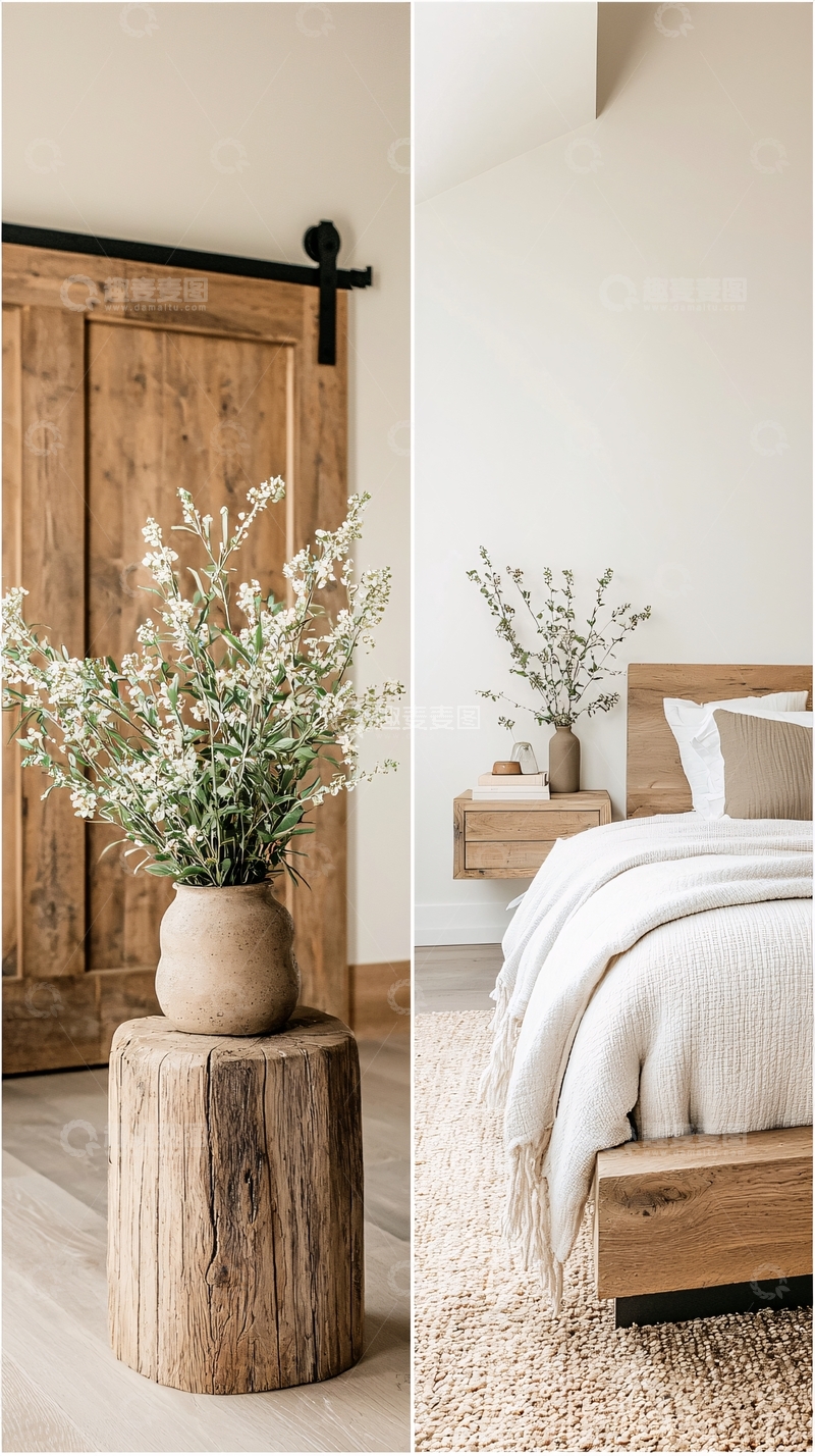 高清大图下载【趣麦麦图】简约自然风卧室装饰设计