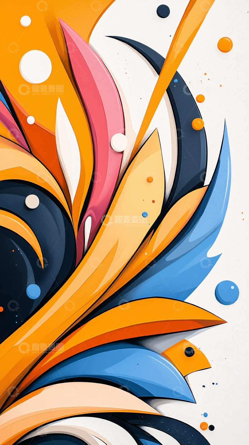 高清大图下载【趣麦麦图】抽象色彩渐变艺术图案