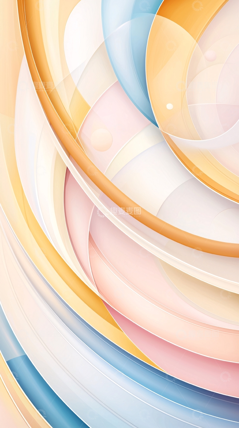 高清大图下载【趣麦麦图】抽象曲线光影背景