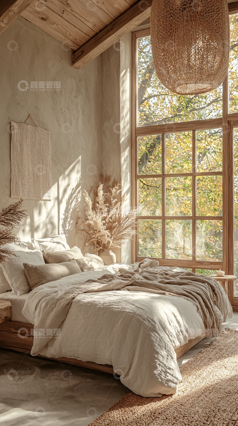 高清大图下载【趣麦麦图】自然光洒满温馨卧室
