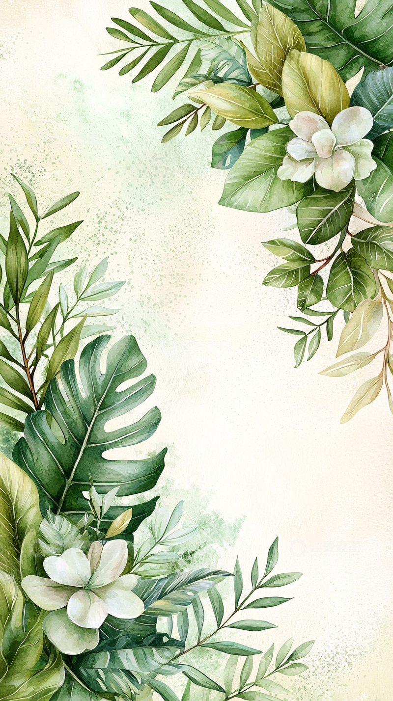 高清大图下载【趣麦麦图】热带植物花卉背景图