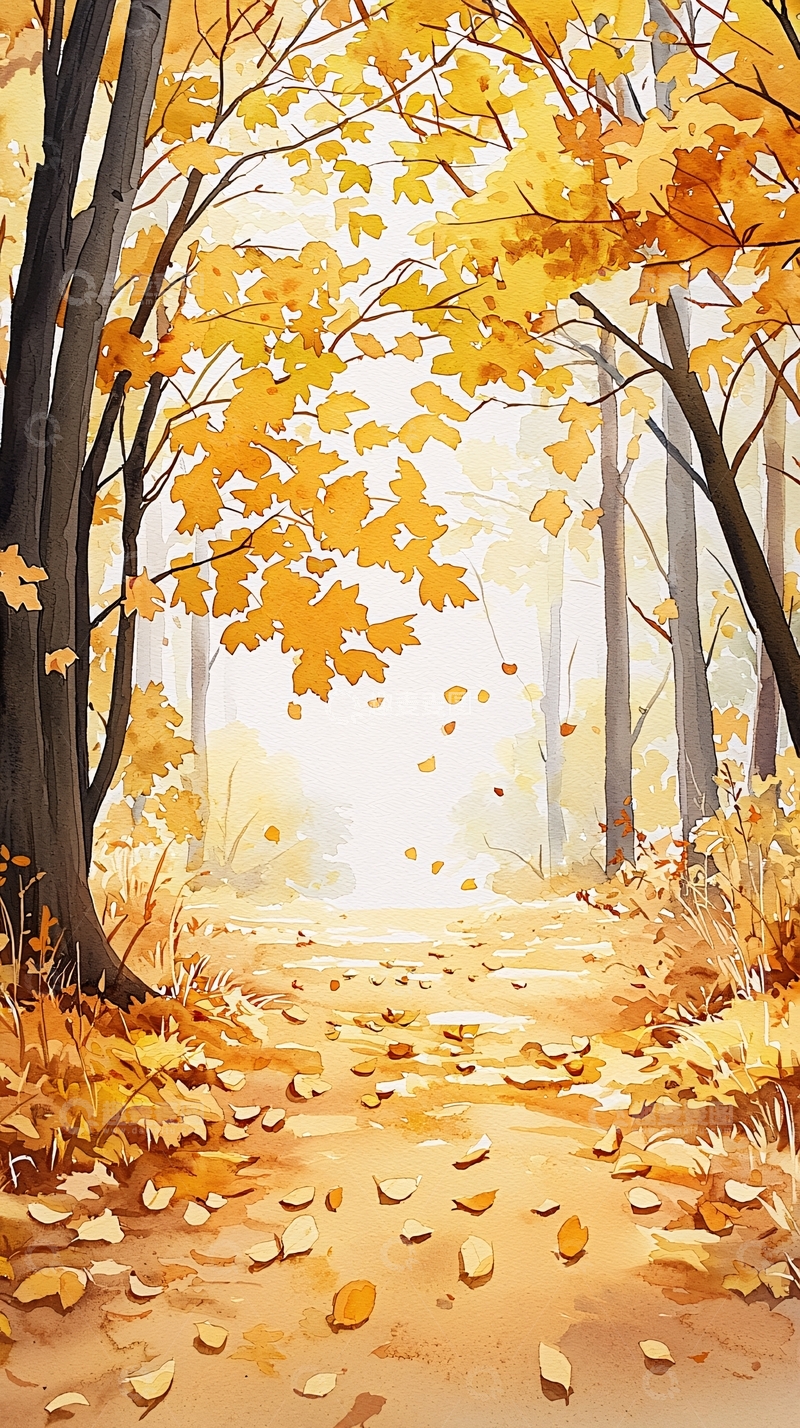 高清大图下载【趣麦麦图】秋日森林小径113