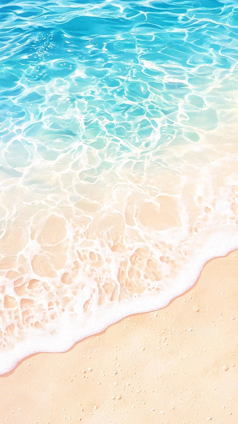 高清大图下载【趣麦麦图】海滩海浪沙滩背景图